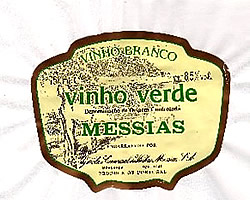 Flaschenettikett vinho verde Messias